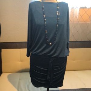 New WHBM Blue Dolman 3Q sleeve dress